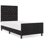 Cadre de lit vidaXL Noir 90x200 cm Velours