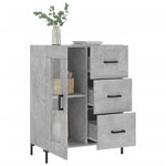 vidaXL Buffet gris béton 69 5x34x90 cm bois d'ingénierie