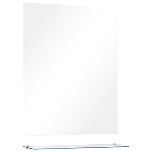vidaXL Miroir mural avec étagère 50x60 cm Verre trempé