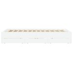 vidaXL Cadre de lit avec tiroirs sans matelas blanc 140x200 cm