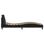 vidaXL Cadre de lit avec tête de lit sans matelas noir 90x200 cm tissu