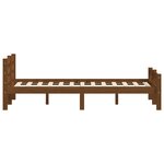 vidaXL Cadre de lit Marron miel Bois de pin massif 120x200 cm