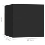 vidaXL Ensemble de meubles TV 8 Pièces Noir Bois d'ingénierie