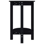 vidaXL Table basse Noir Ø 40x60 cm Bois massif de pin
