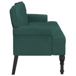 vidaXL Banc avec dossier vert foncé 119 5x64 5x75 cm velours