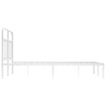 vidaXL Cadre de lit métal sans matelas et tête de lit blanc 120x200 cm