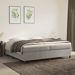 vidaXL Cadre de lit sans matelas gris clair 200x200 cm velours