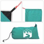 vidaXL Auvent de plage avec ancres de sable vert 214x236 cm