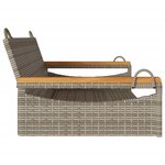 vidaXL Balancelle gris 109x62x40 cm résine tressée