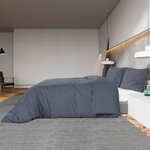 vidaXL Ensemble de housse de couette Anthracite 200x200 cm Coton