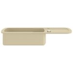 vidaXL Évier de cuisine Granit Seul lavabo Beige