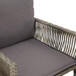 vidaXL Tabourets de bar jardin coussins lot de 2 gris résine tressée