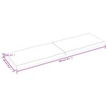 vidaXL Dessus de table bois massif traité bordure assortie