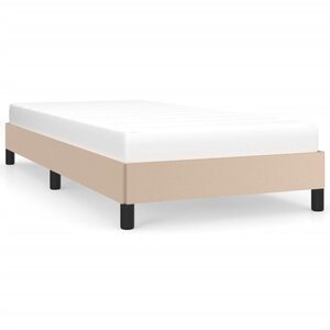 vidaXL Cadre de lit Cappuccino 90x190 cm Similicuir
