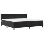 Lit Box Spring vidaXL avec Matelas Noir 200x200 cm Velours
