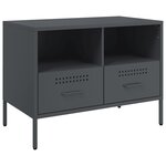 vidaXL Meuble TV anthracite 68x39x50 5 cm acier laminé à froid