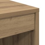 vidaXL Bureau avec rangement Chêne artisan Bois d'ingénierie