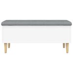 vidaXL Banc de rangement blanc 102x42x46 cm bois d'ingénierie
