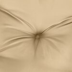 vidaXL Coussins de chaise à dossier bas lot de 2 beige mélangé tissu
