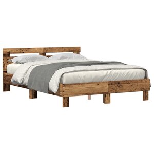 vidaXL Cadre de lit en bois Bois de récup 150 x 200 cm Solide et résistant