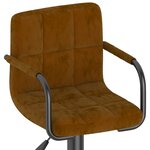 vidaXL Tabourets de bar lot de 2 marron velours