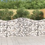 vidaXL Paniers à gabions arqués 11 Pièces 200x30x100/120 cm Fer galvanisé