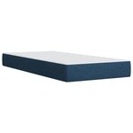vidaXL Sommier à lattes de lit avec matelas Bleu 100x200 cm Tissu