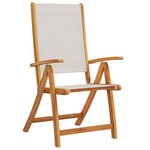 vidaXL Ensemble à manger de jardin 5Pièces bois d'acacia solide textilène