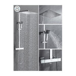 Colonne de douche OCEANIC - Mitigeur thermostatique - Pomme haute carrée 40x40 cm - Chrome