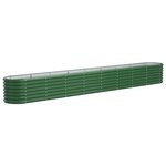 vidaXL Lit surélevé de jardin Acier enduit de poudre 332x40x36 cm Vert