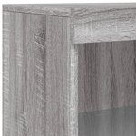 vidaXL Buffet avec lumières LED sonoma gris 60 5x37x100 cm