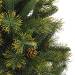 vidaXL Sapin de Noël artificiel articulé avec pommes de pin 150 cm