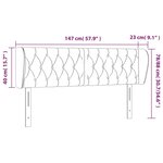 vidaXL Tête de lit avec oreilles Bleu 147x23x78/88 cm Tissu