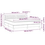 vidaXL Sommier à lattes de lit et matelas Bleu foncé 180x200cm Velours