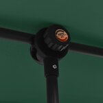 vidaXL Parasol de jardin avec mât en aluminium 2x1 5 m Vert