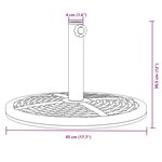 vidaXL Base de parasol pour mâts Ø38 / 48 mm 12 kg rond