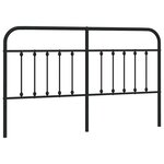 vidaXL Tête de lit métal noir 180 cm