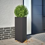 vidaXL Jardinières 2 Pièces noir triangulaire 40x34 5x70 cm acier