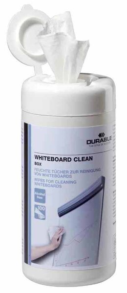 Lingettes nettoyantes Tableaux blanc WHITEBOARD x100 Blanc DURABLE