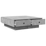 vidaXL Table basse Gris béton 90x90x28 cm Aggloméré