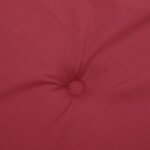 vidaXL Coussins de chaise de jardin lot de 2 rouge bordeaux 50x50x4 cm