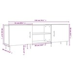 vidaXL Meuble TV chêne sonoma 150x30x50 cm bois d'ingénierie