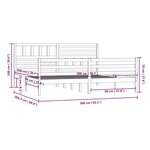 vidaXL Cadre de lit sans matelas bois massif 200x200 cm
