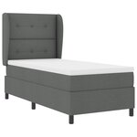 VidaXL Cadre de Lit avec Matelas Gris Foncé 80x200 cm Tissu