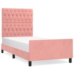 vidaXL Cadre de lit sans matelas rose 90x200 cm velours