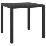 vidaXL Ensemble à dîner de jardin avec coussins 3 Pièces poly rotin noir