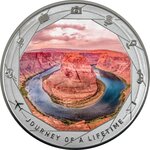 Pièce de monnaie en Argent 1000 Francs g 31.1 (1 oz) Millésime 2025 Journey of a Lifetime HORSESHOE BEND