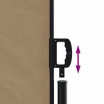 vidaXL Auvent latéral rétractable taupe 180x500 cm
