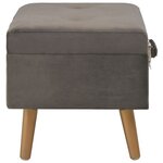 vidaXL Tabourets de rangement lot de 3 Gris Velours