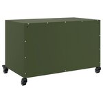 vidaXL Meuble TV vert olive 68x39x43 5 cm acier laminé à froid